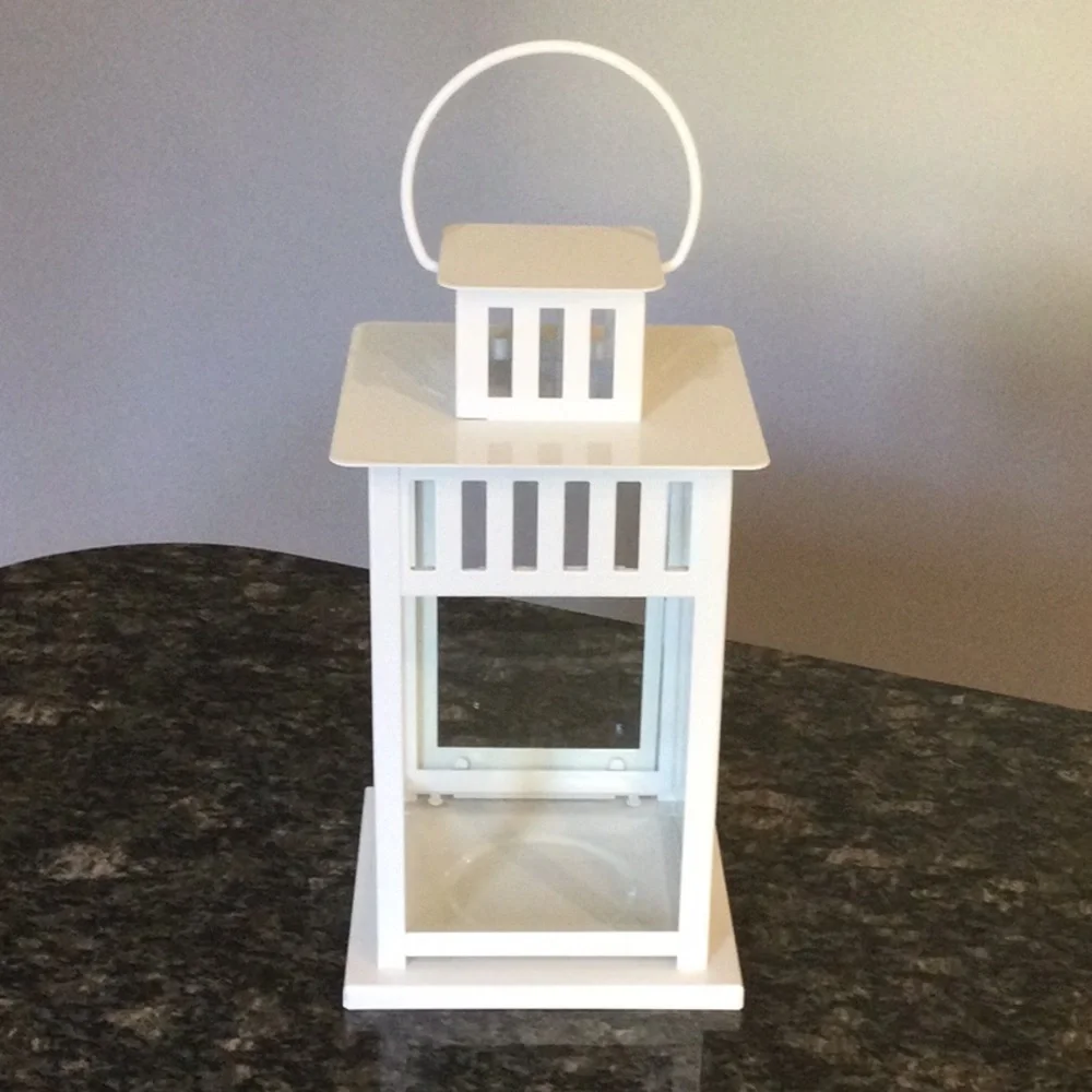 White Decorative Lantern - Picture 4 of 7